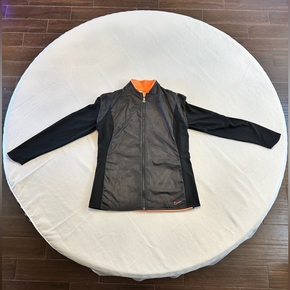NIKE GOLF Women’s Double Zip Windbreaker, Size Large.